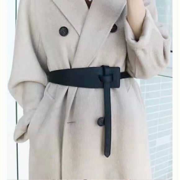 New Fashion Refined Black Pebble Leather Belt